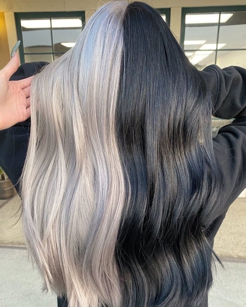 Gorgeous Split Dye Gemini Hairstyles Colors