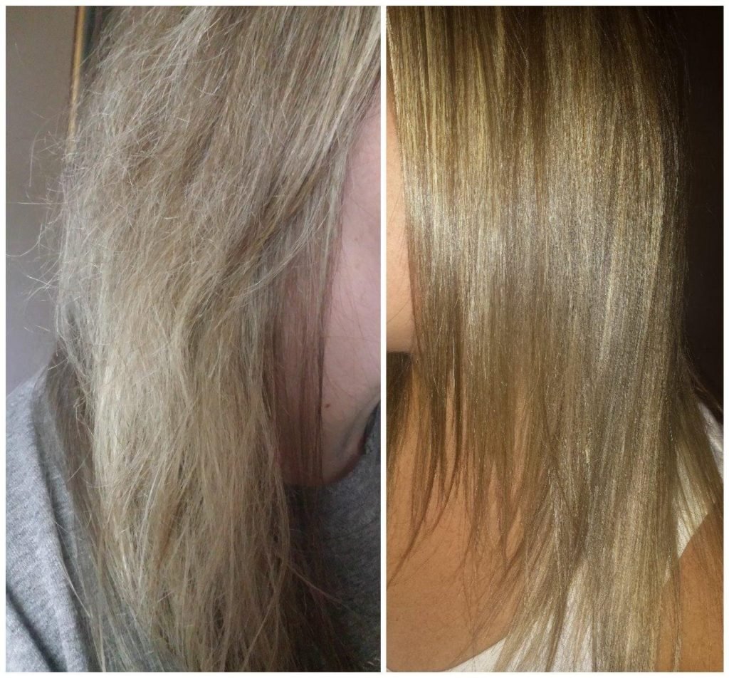 DIY Keratin Treatment Before and After