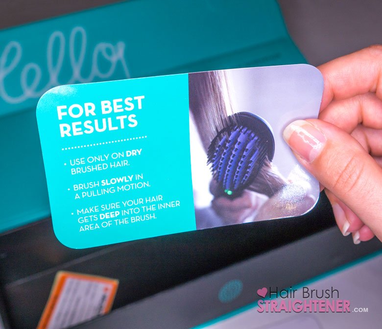 Dafni Hair Brush Straightener For Best Results Card