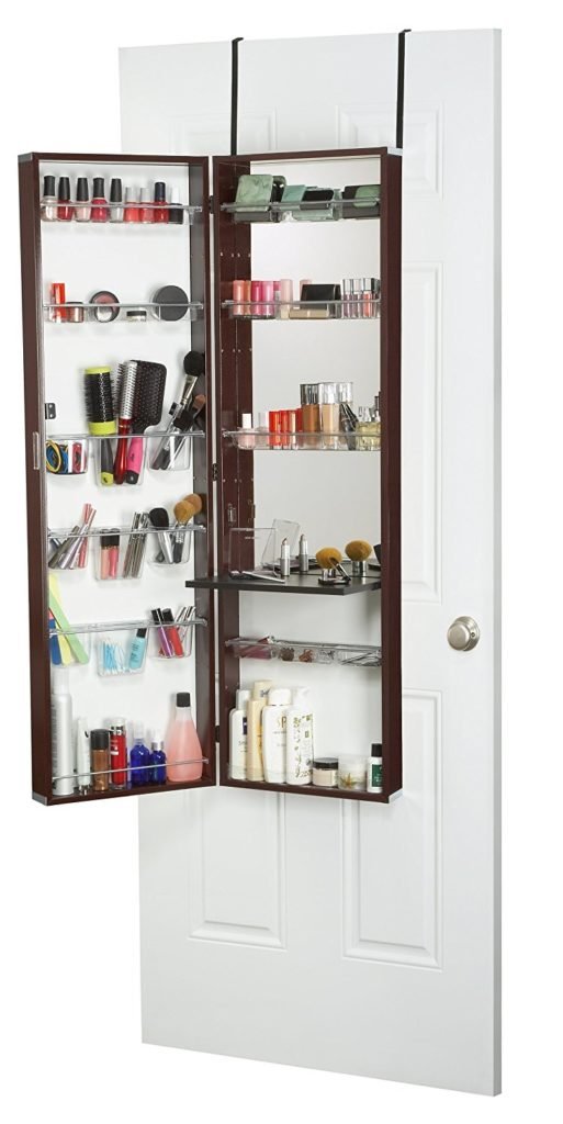 Mirrotek Over The Door Beauty Armoire and Makeup Organizer - Best Makeup Organizers