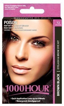 1000 Hour Eyelash & Brow Dye / Tint Kit Permanent Mascara - Best Eyebrow Tinting Kit