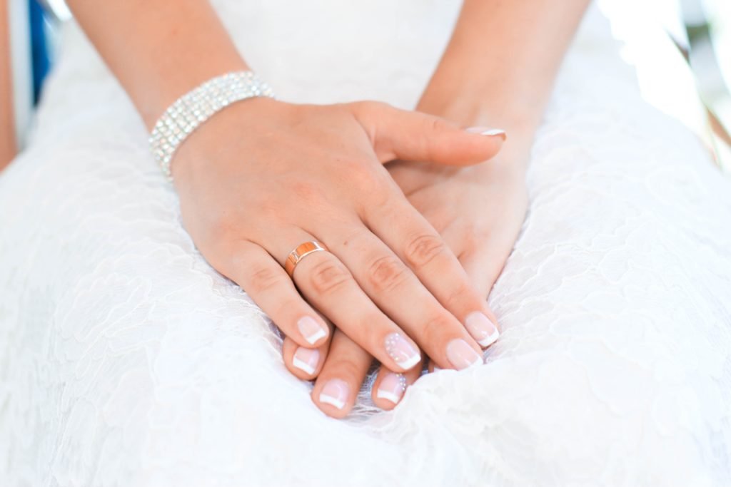 a close up shot of my hands with polygel nails