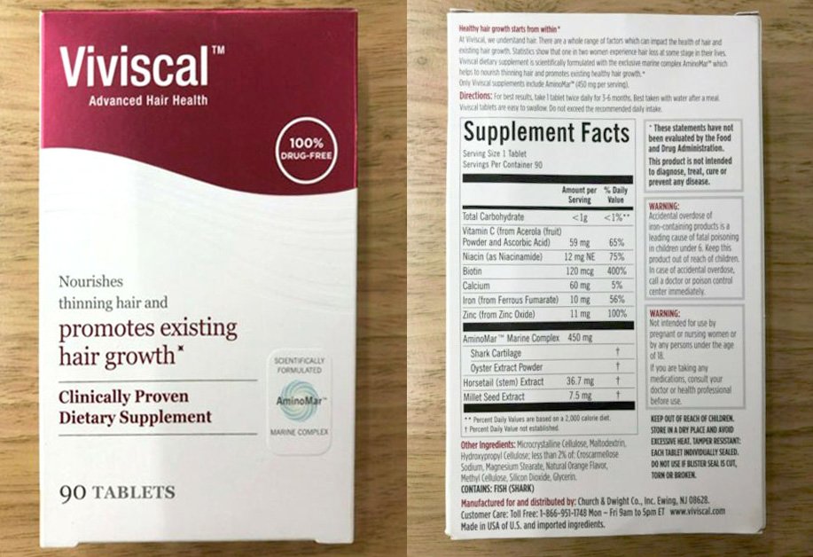 Viviscal Reviews - Box and Ingredients