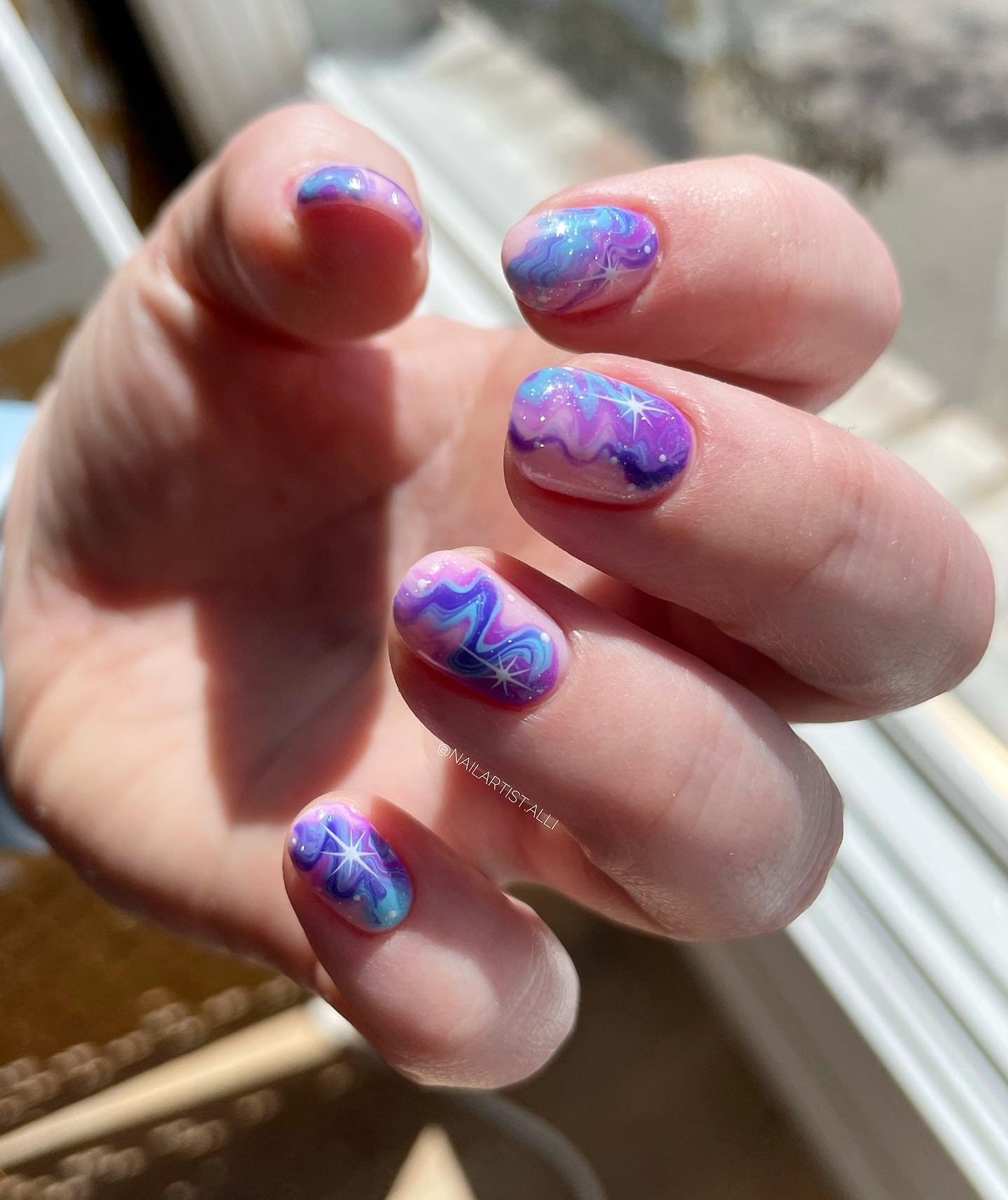 10 - Picture of Galaxy Nails