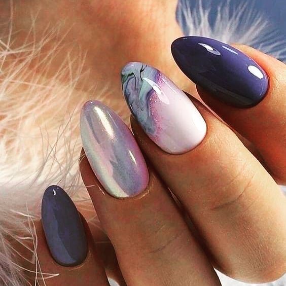 11 - Picture of Galaxy Nails