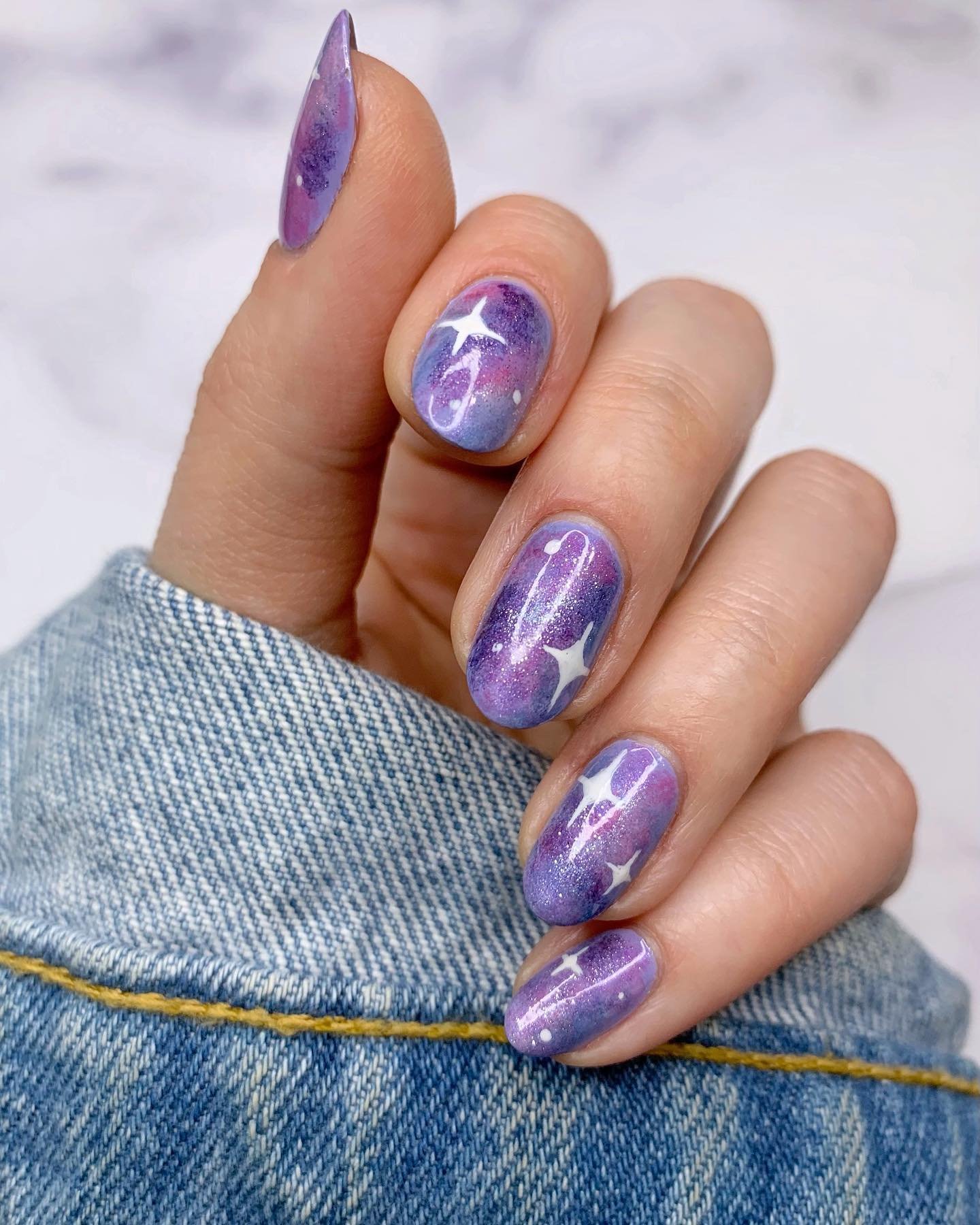 13 - Picture of Galaxy Nails