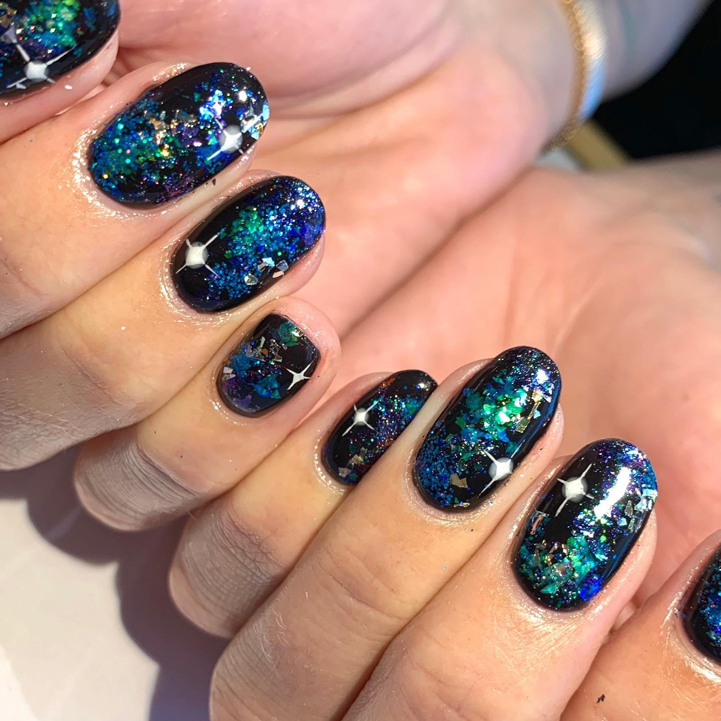 15 - Picture of Galaxy Nails