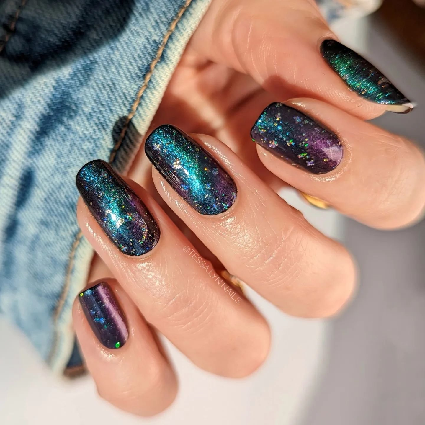 18 - Picture of Galaxy Nails