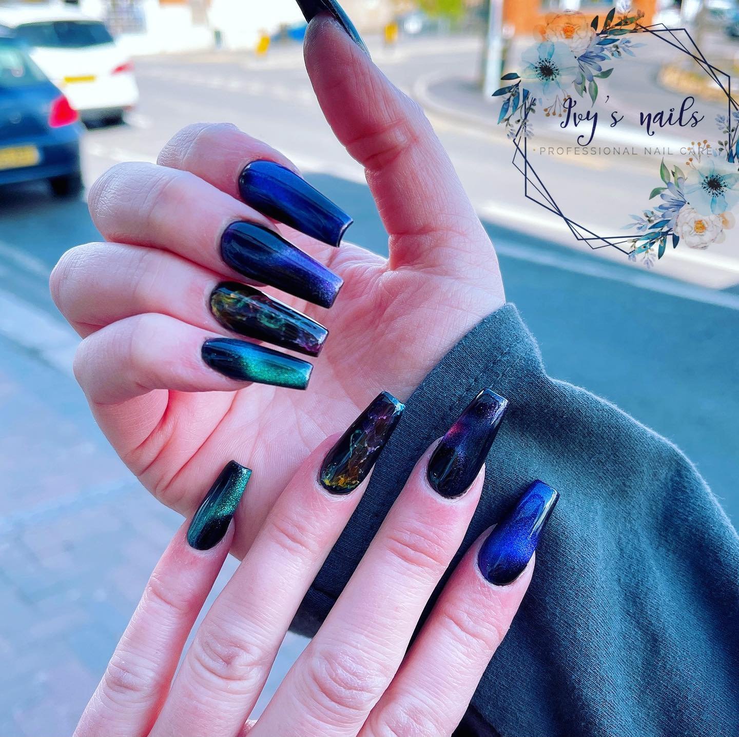 20 - Picture of Galaxy Nails