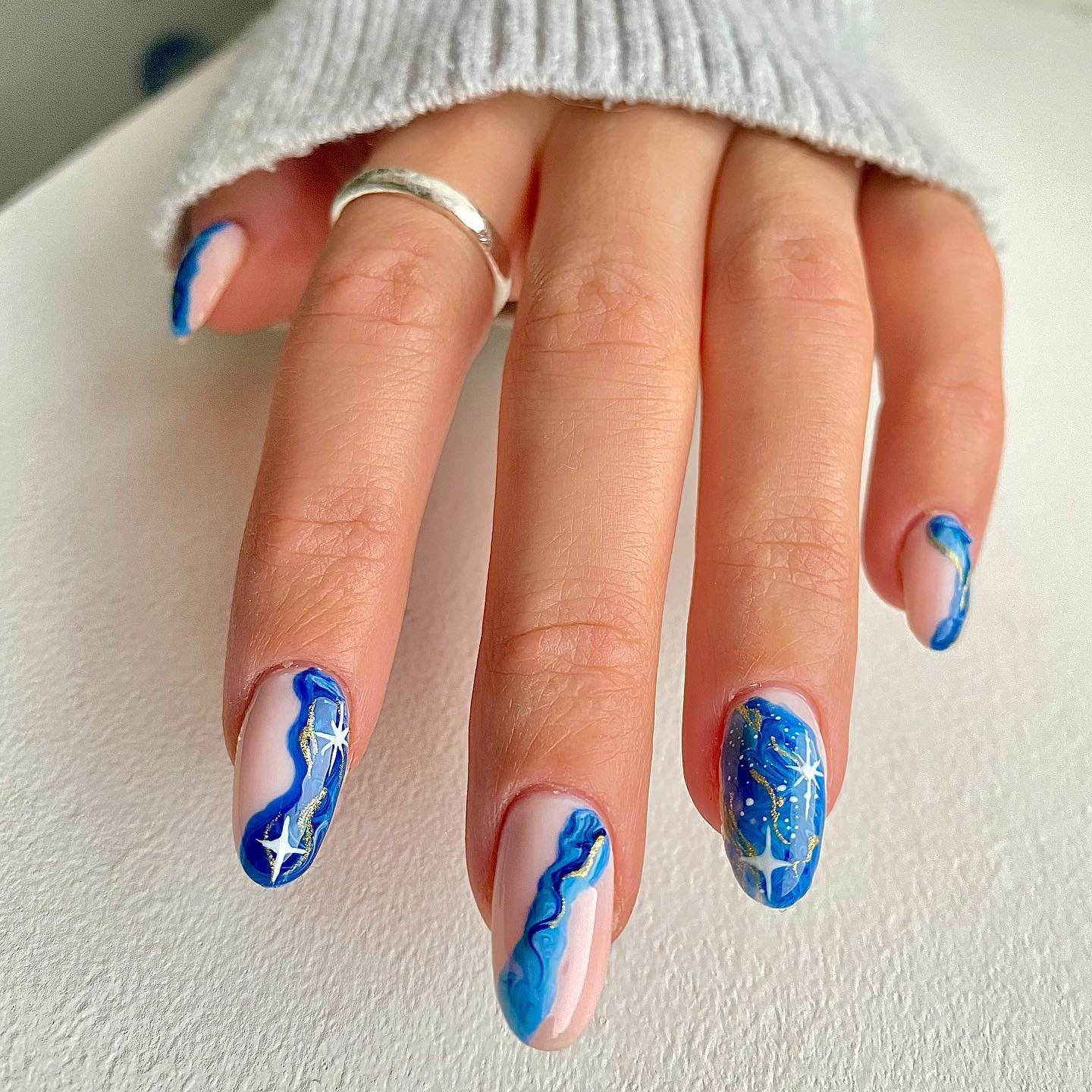 21 - Picture of Galaxy Nails
