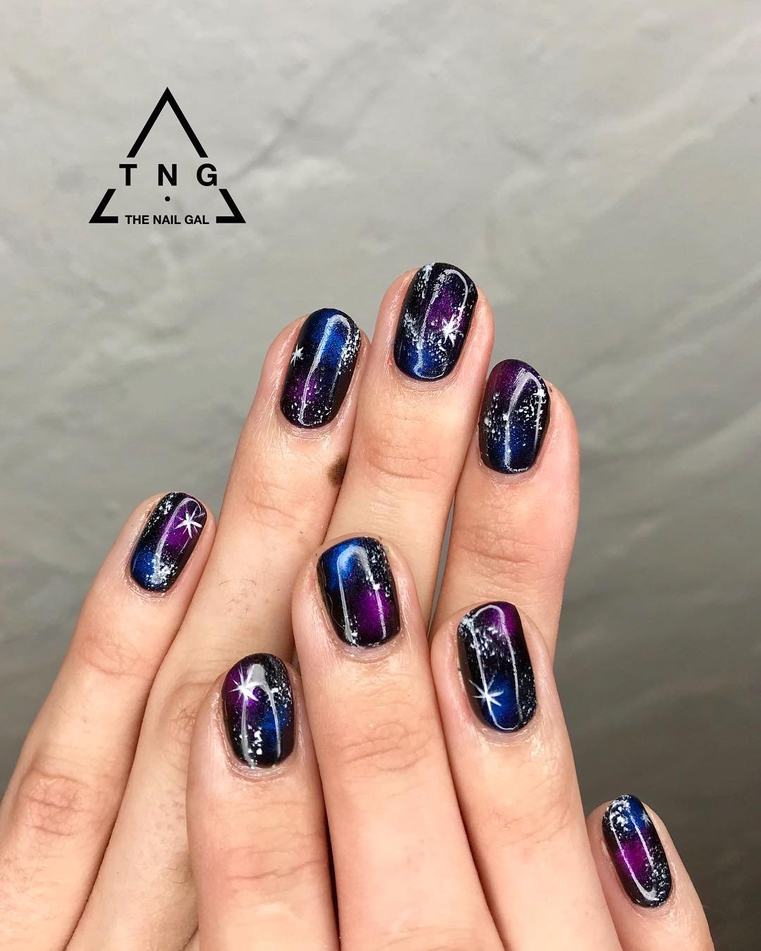 22 - Picture of Galaxy Nails