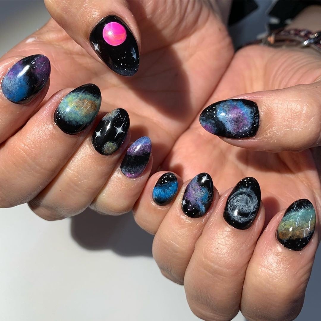 27 - Picture of Galaxy Nails