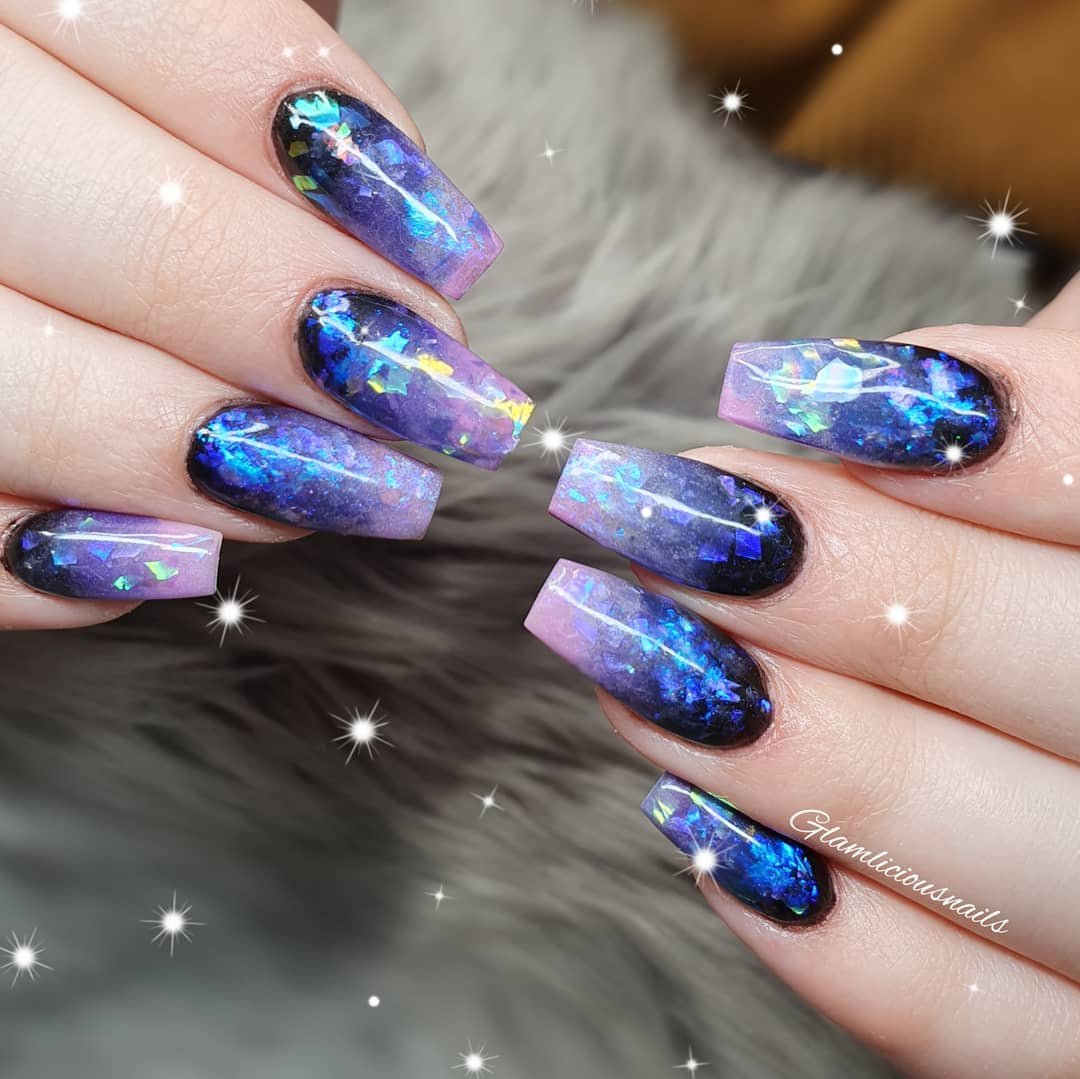 29 - Picture of Galaxy Nails