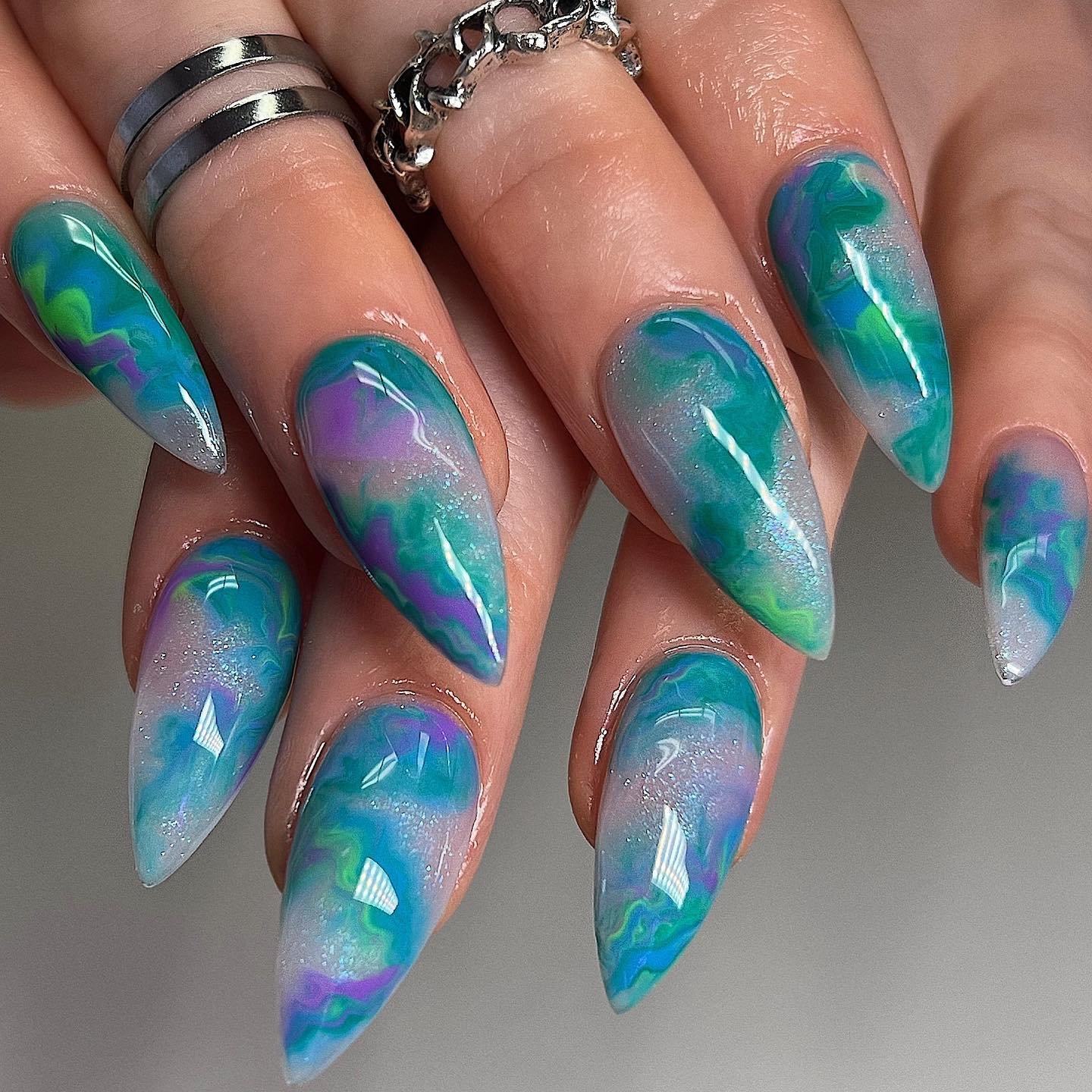 30 - Picture of Galaxy Nails