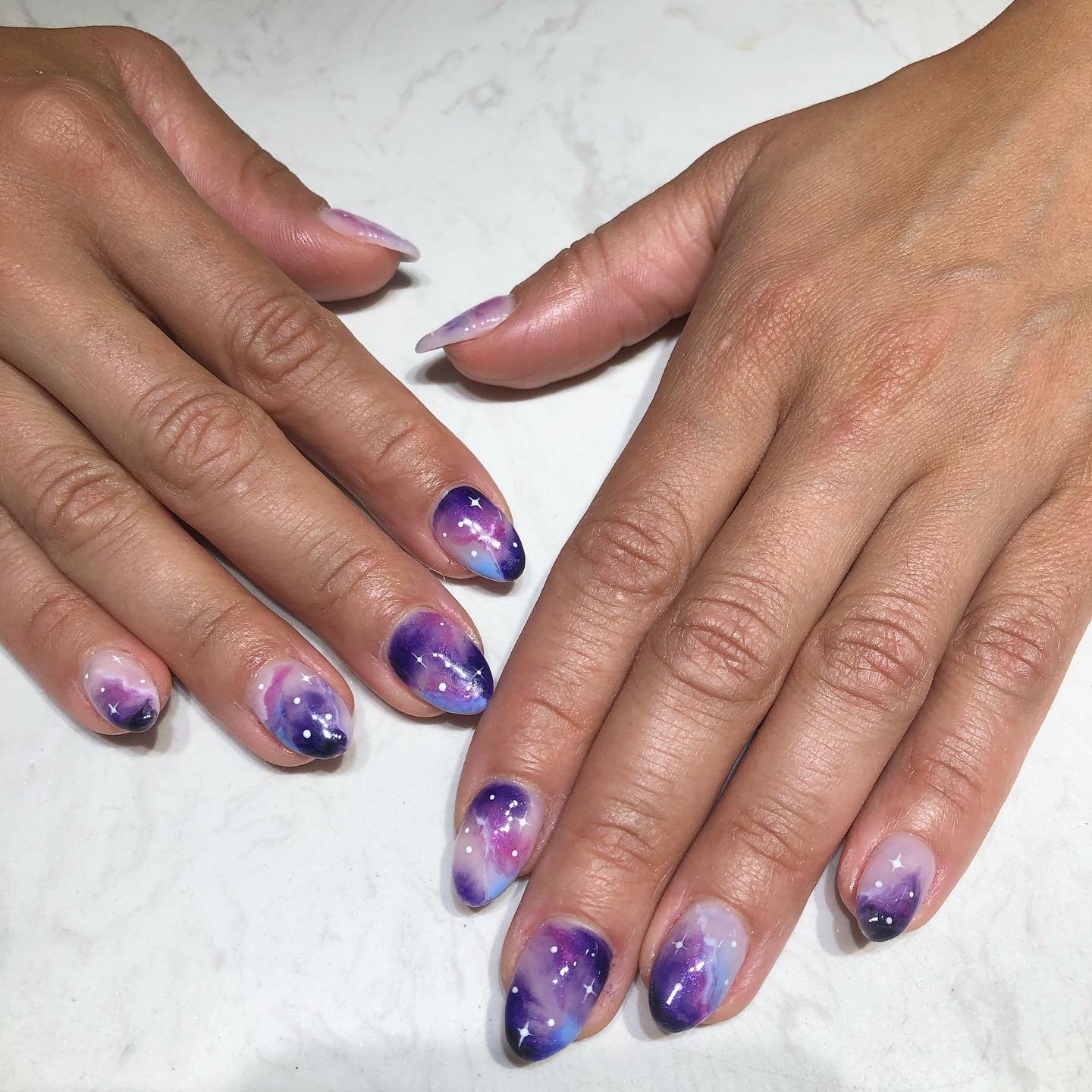 34 - Picture of Galaxy Nails