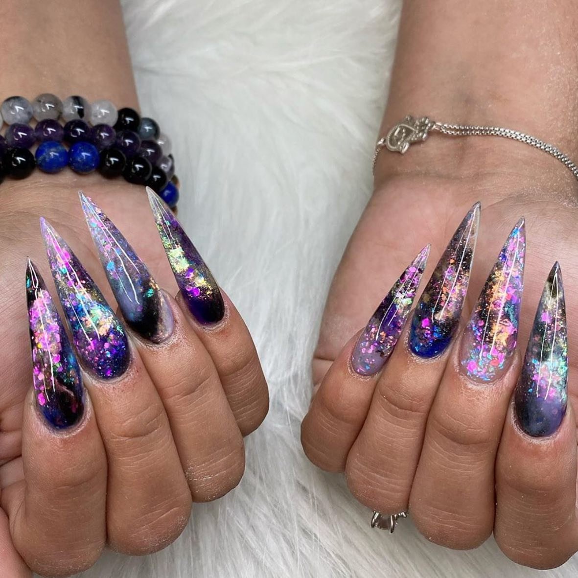 35 - Picture of Galaxy Nails