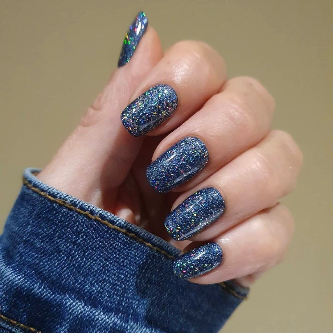 6 - Picture of Denim Nails