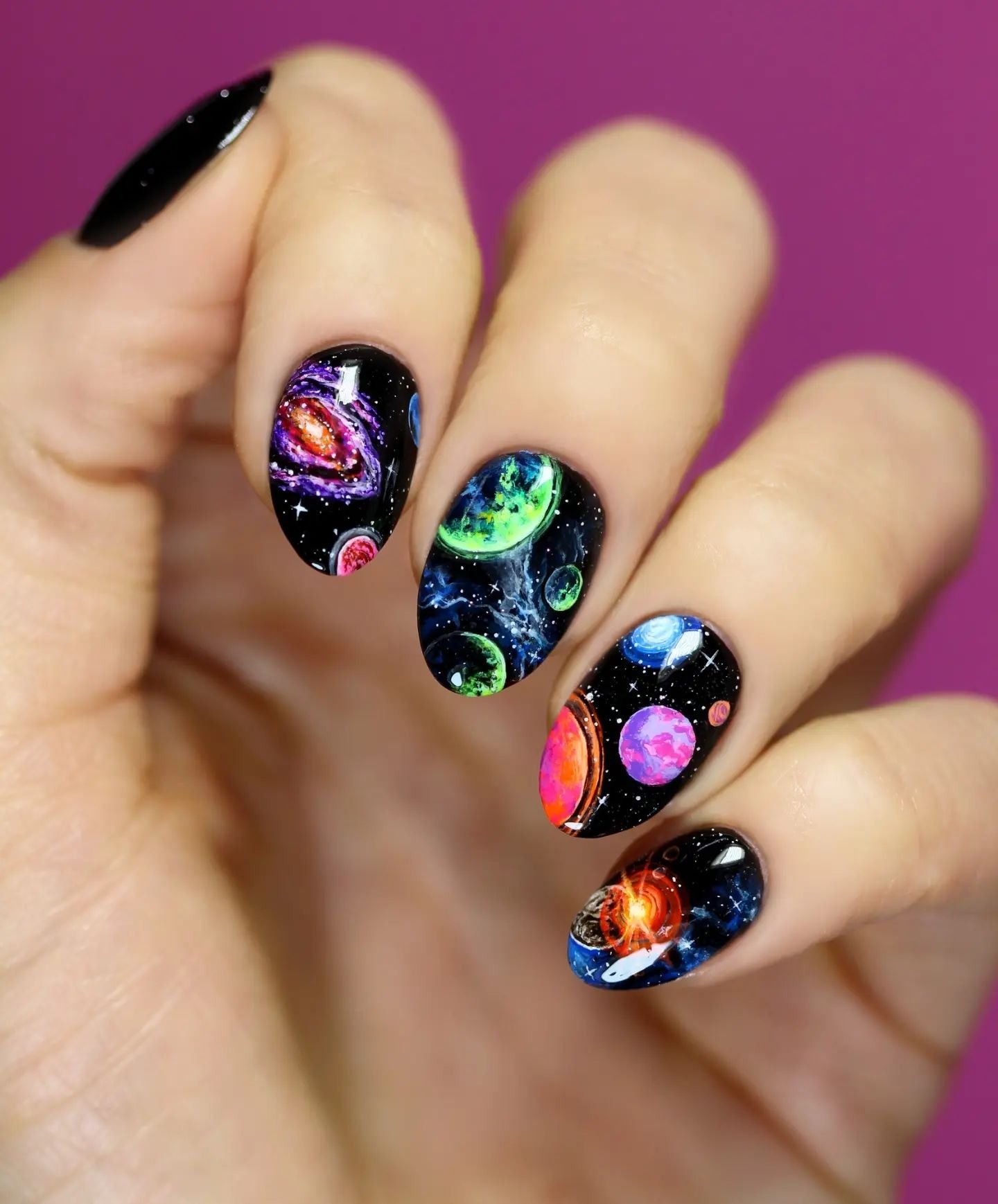 8 - Picture of Galaxy Nails