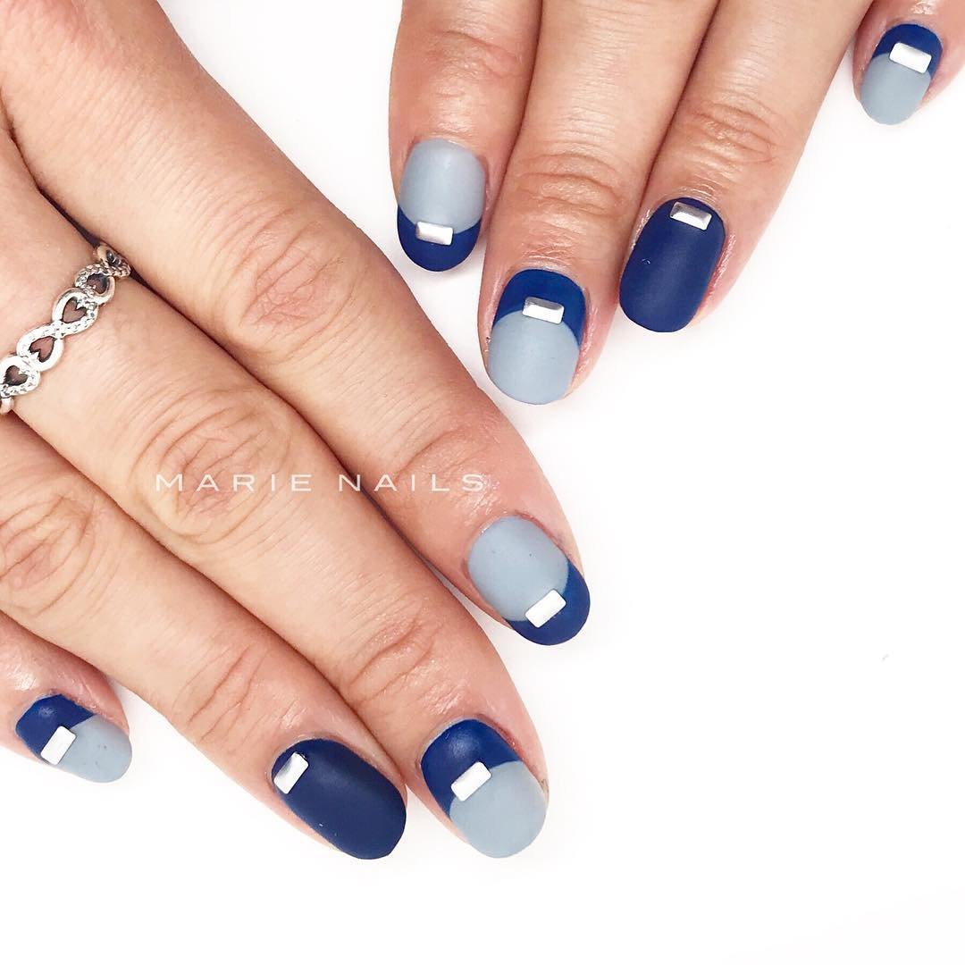 9 - Picture of Denim Nails