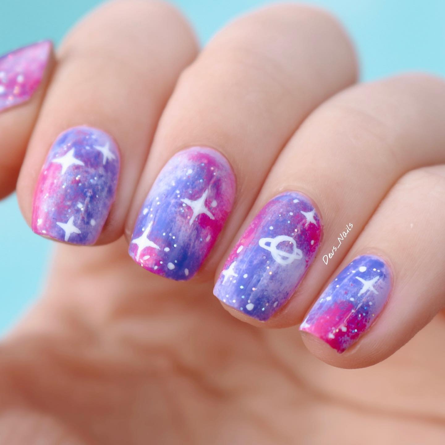 9 - Picture of Galaxy Nails