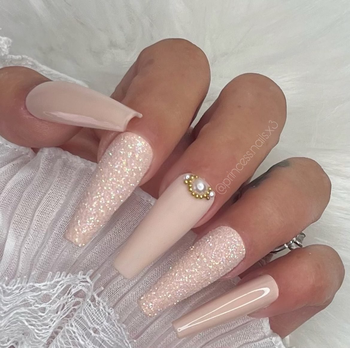 6 - Picture of Nude Baddie Nails