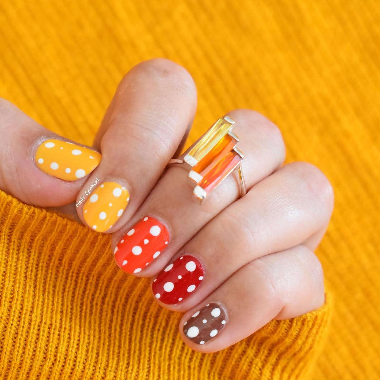 11 - Picture of Thanksgiving Nails
