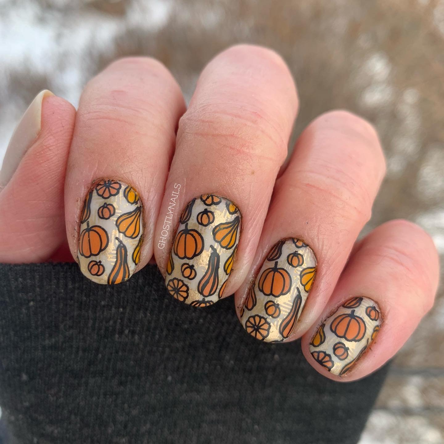 26 - Picture of Thanksgiving Nails
