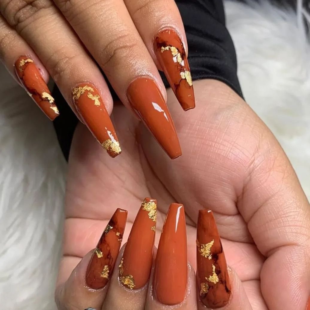 34 - Picture of Thanksgiving Nails