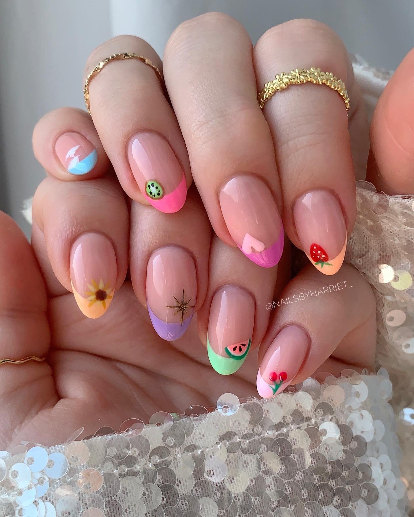 32 - Picture of Almond Nails
