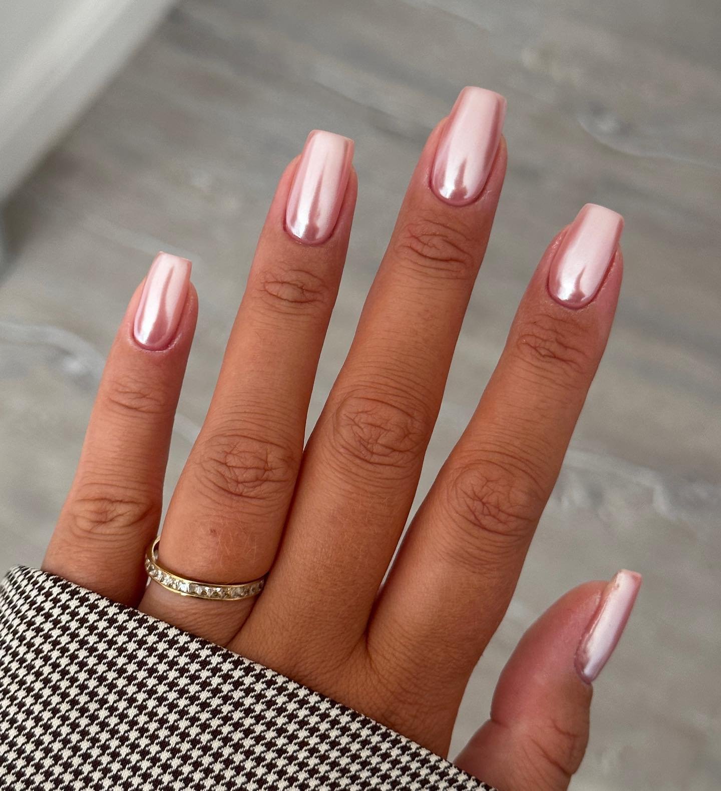 8 - Picture of Pink Chrome Nails