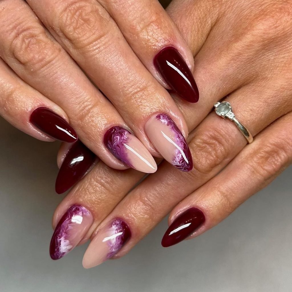 35 Beautiful Red Wine Nails for a Dark and Chic Manicure