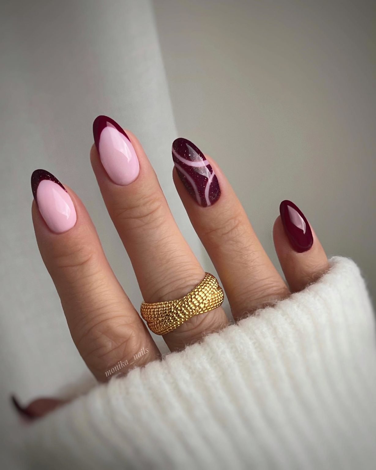 Beautiful Red Wine Nails For A Dark And Chic Manicure