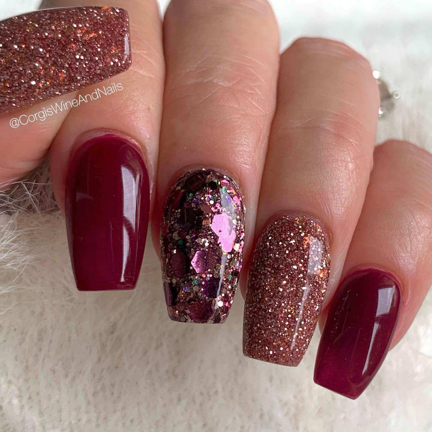 14 - Picture of Red Wine Nails