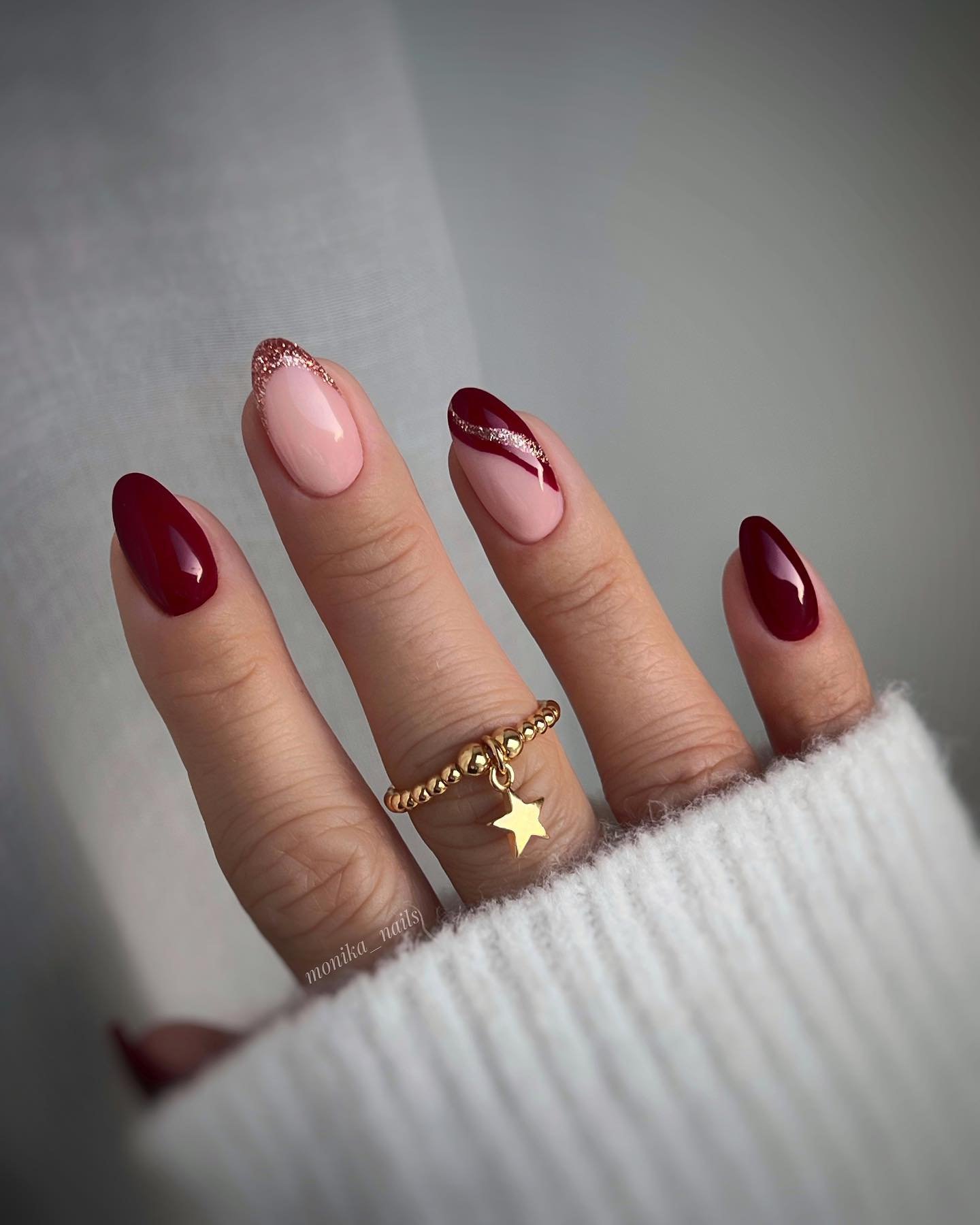 24 - Picture of Red Wine Nails
