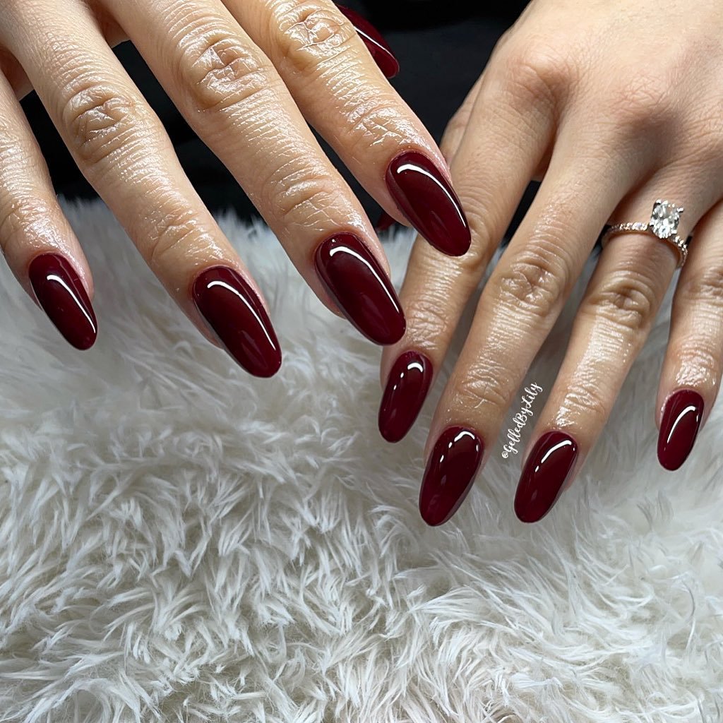 27 - Picture of Red Wine Nails