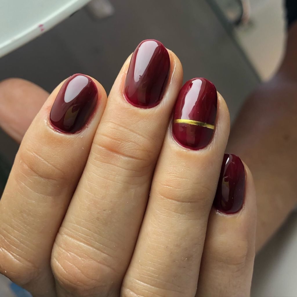 Beautiful Red Wine Nails For A Dark And Chic Manicure