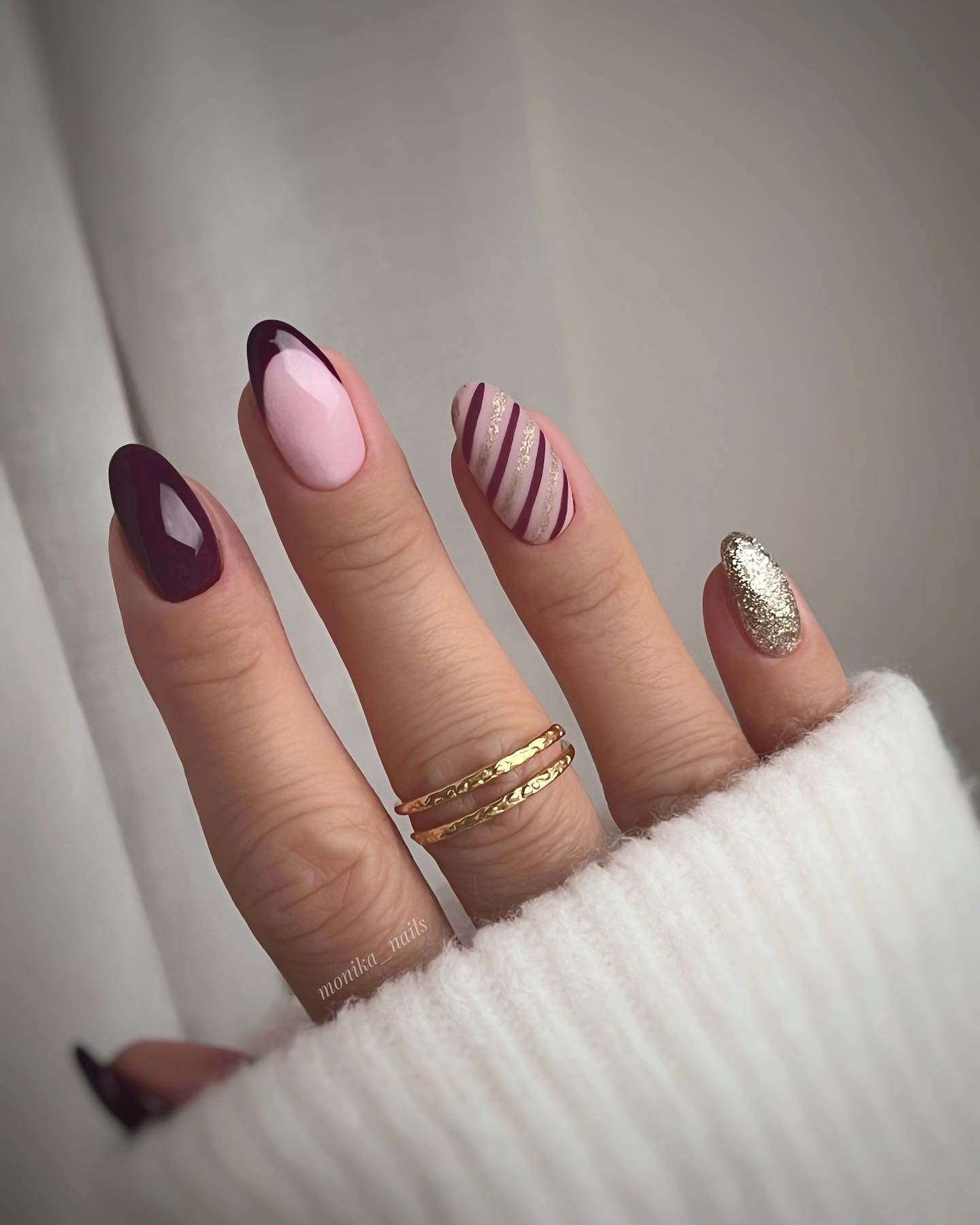 7 - Picture of Red Wine Nails