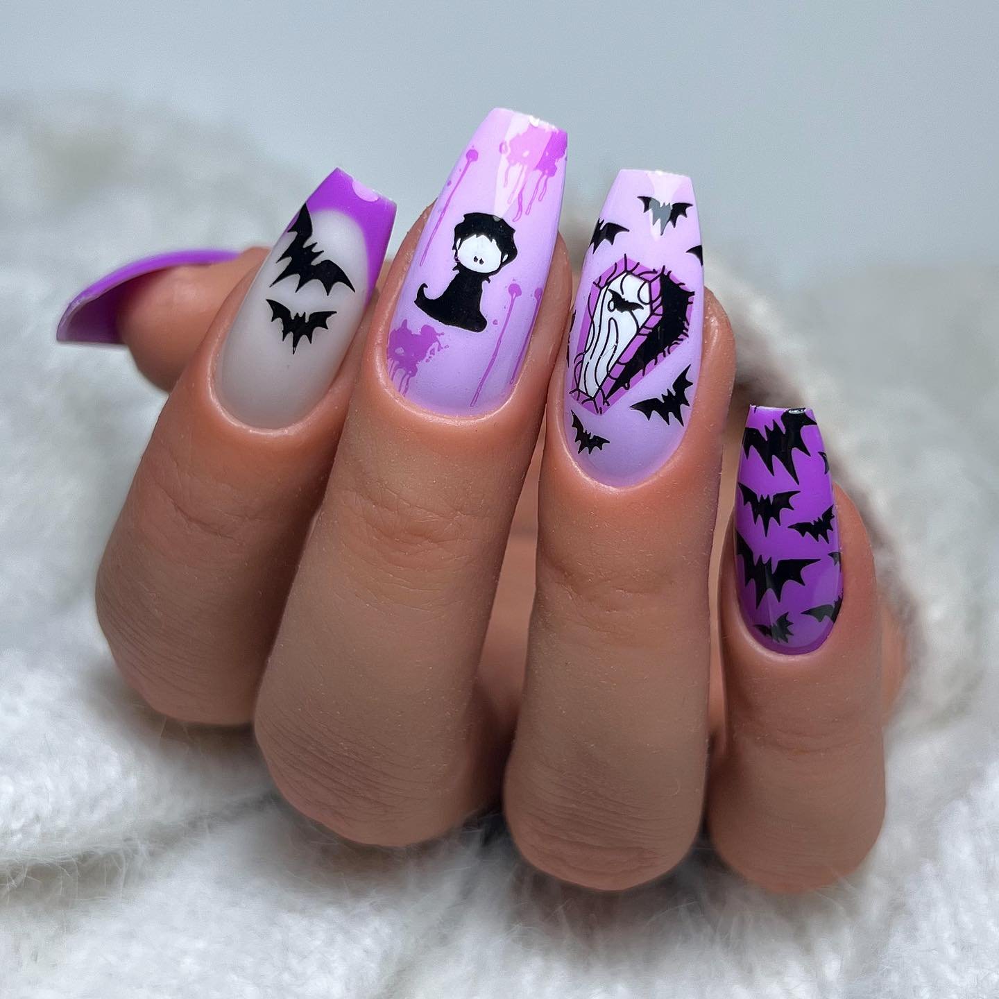 9 - Picture of Purple Halloween Nails