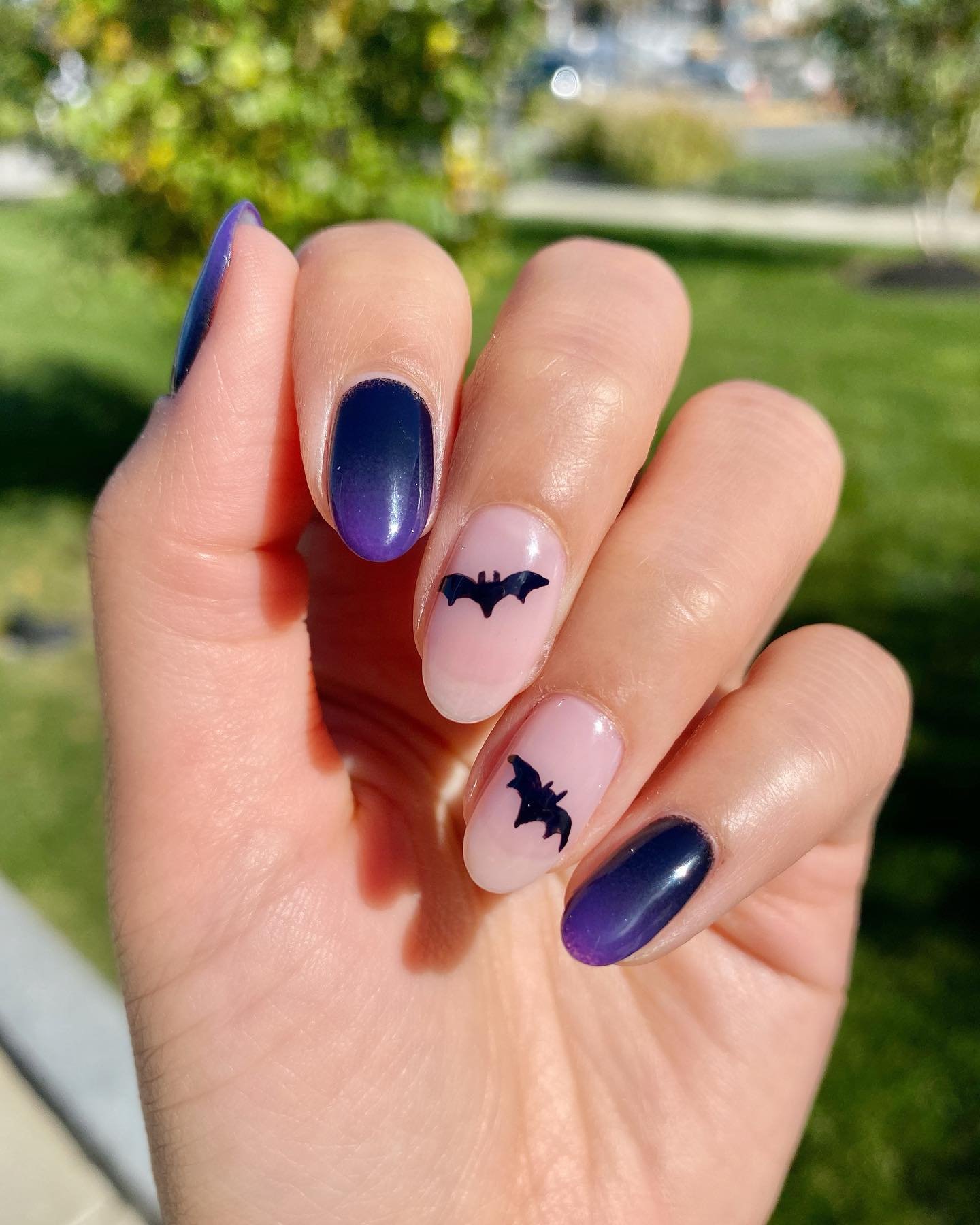 12 - Picture of Purple Halloween Nails