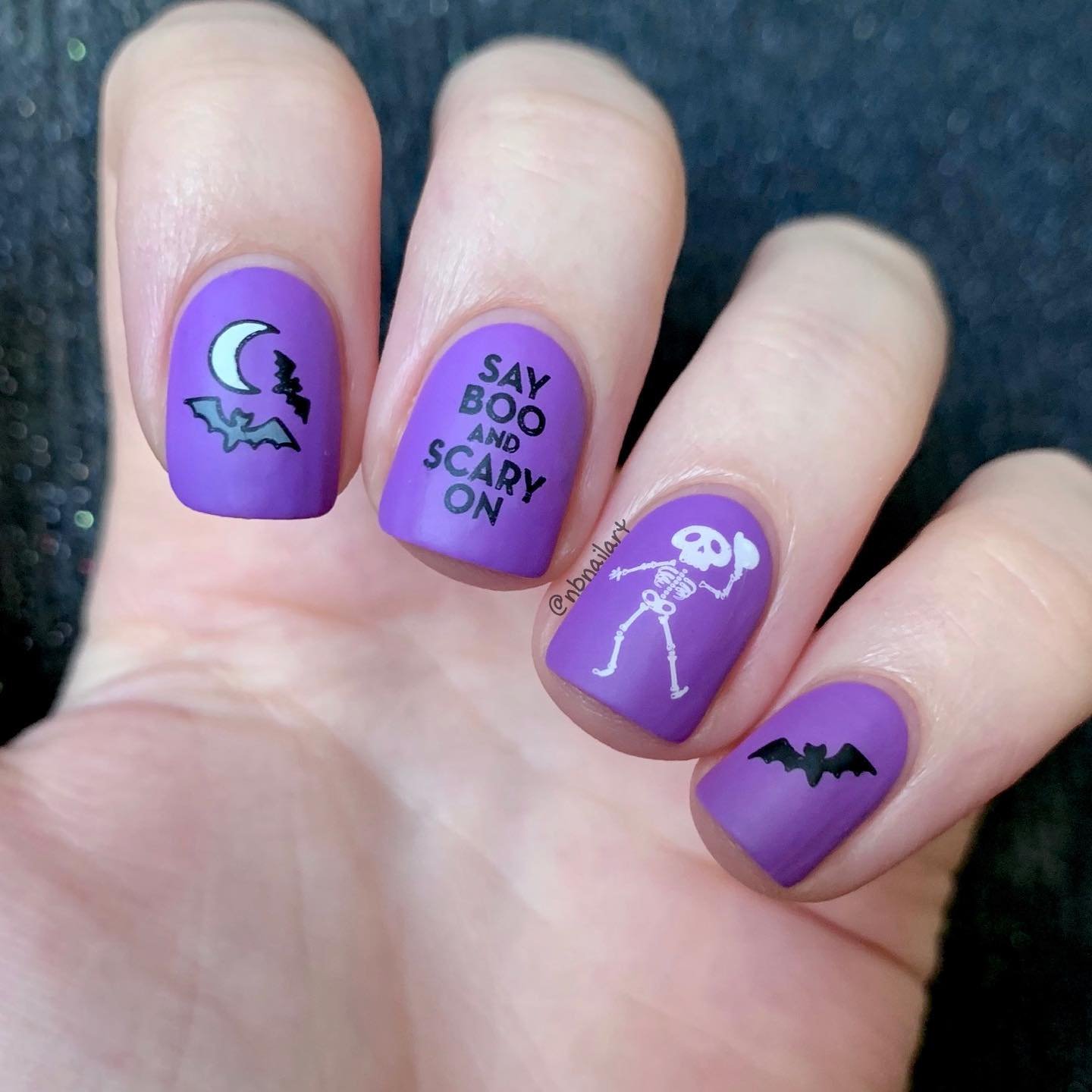 2 - Picture of Purple Halloween Nails