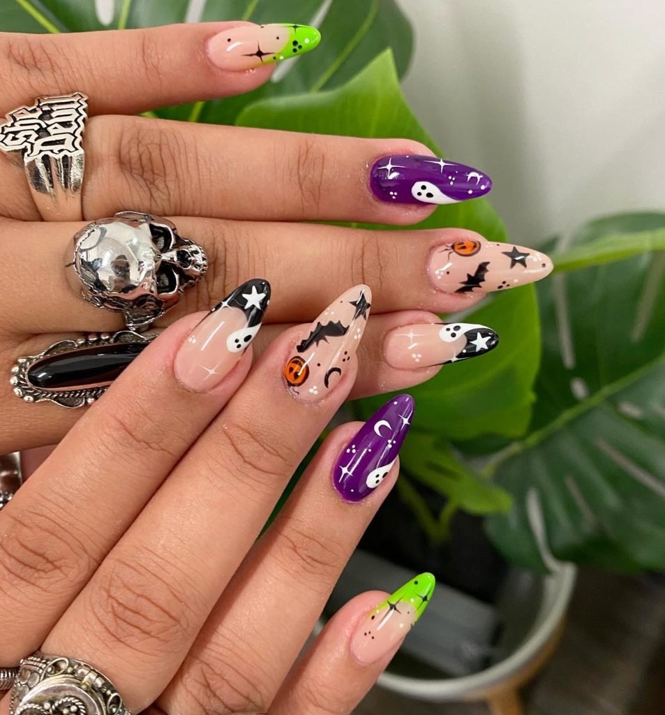 purple halloween nails 20 1