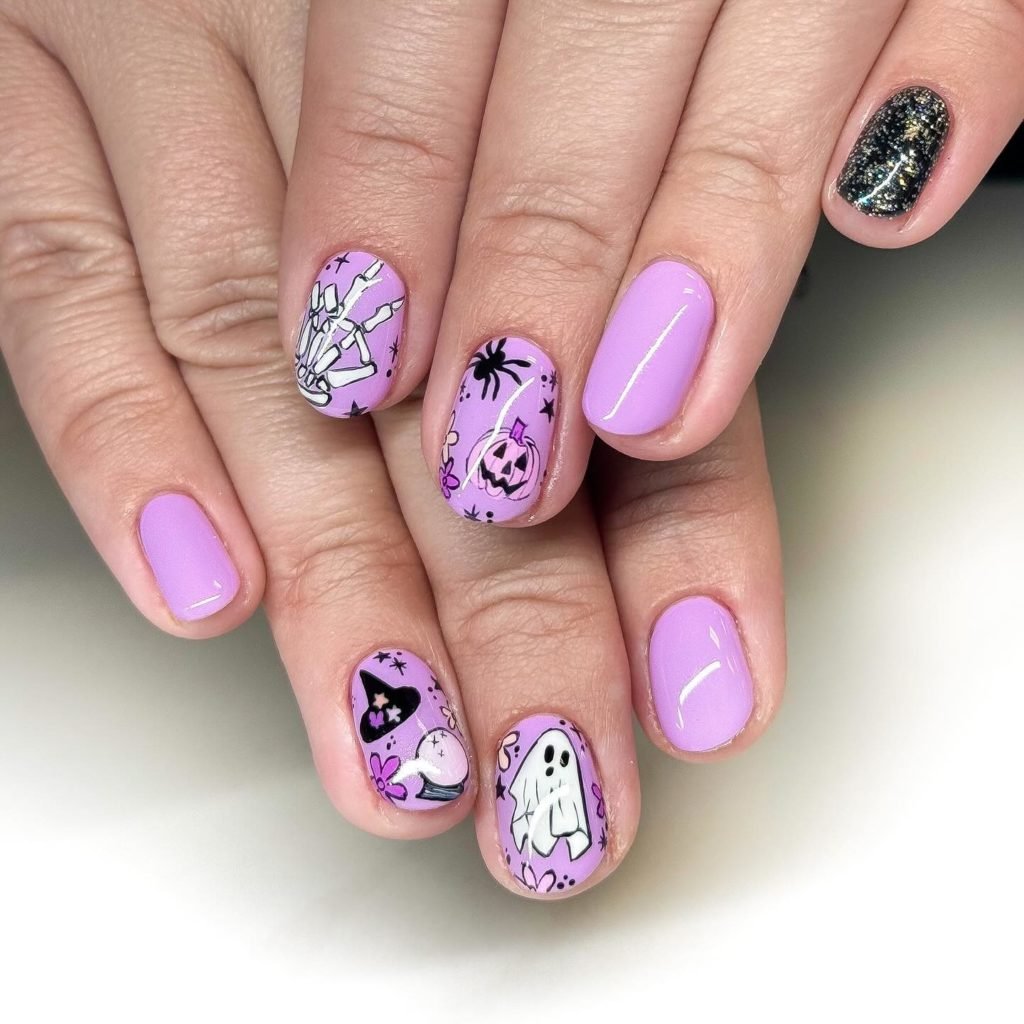 purple halloween nails 23 1