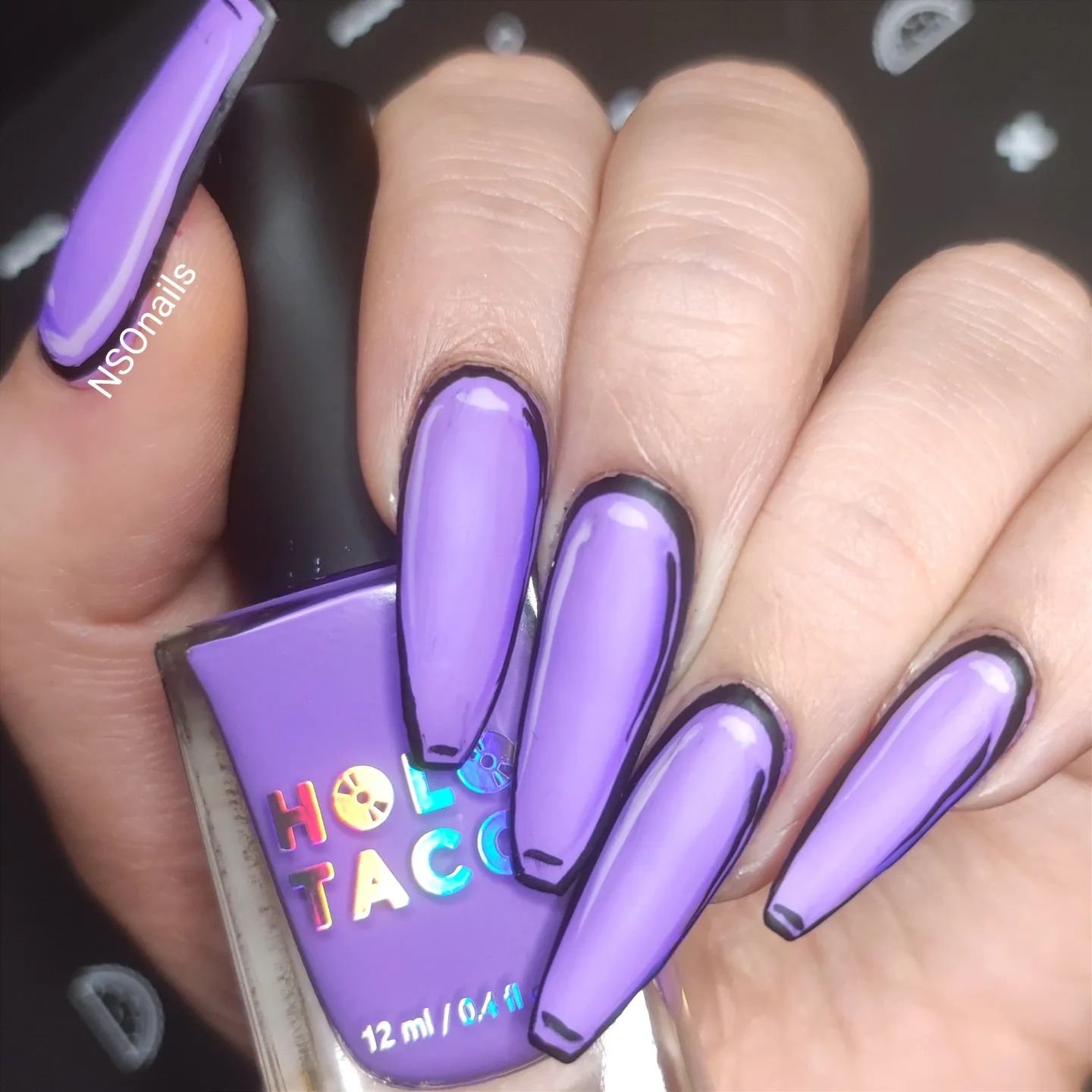 3 - Picture of Purple Halloween Nails