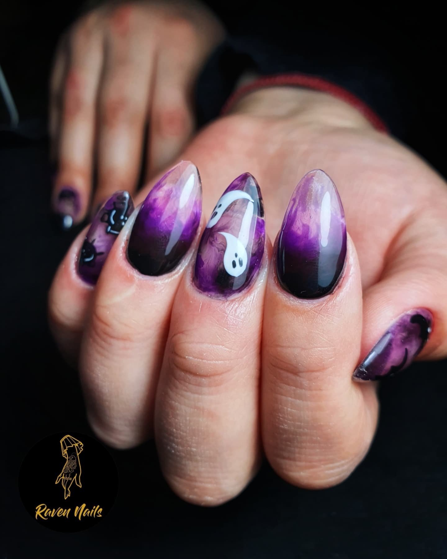 4 - Picture of Purple Halloween Nails
