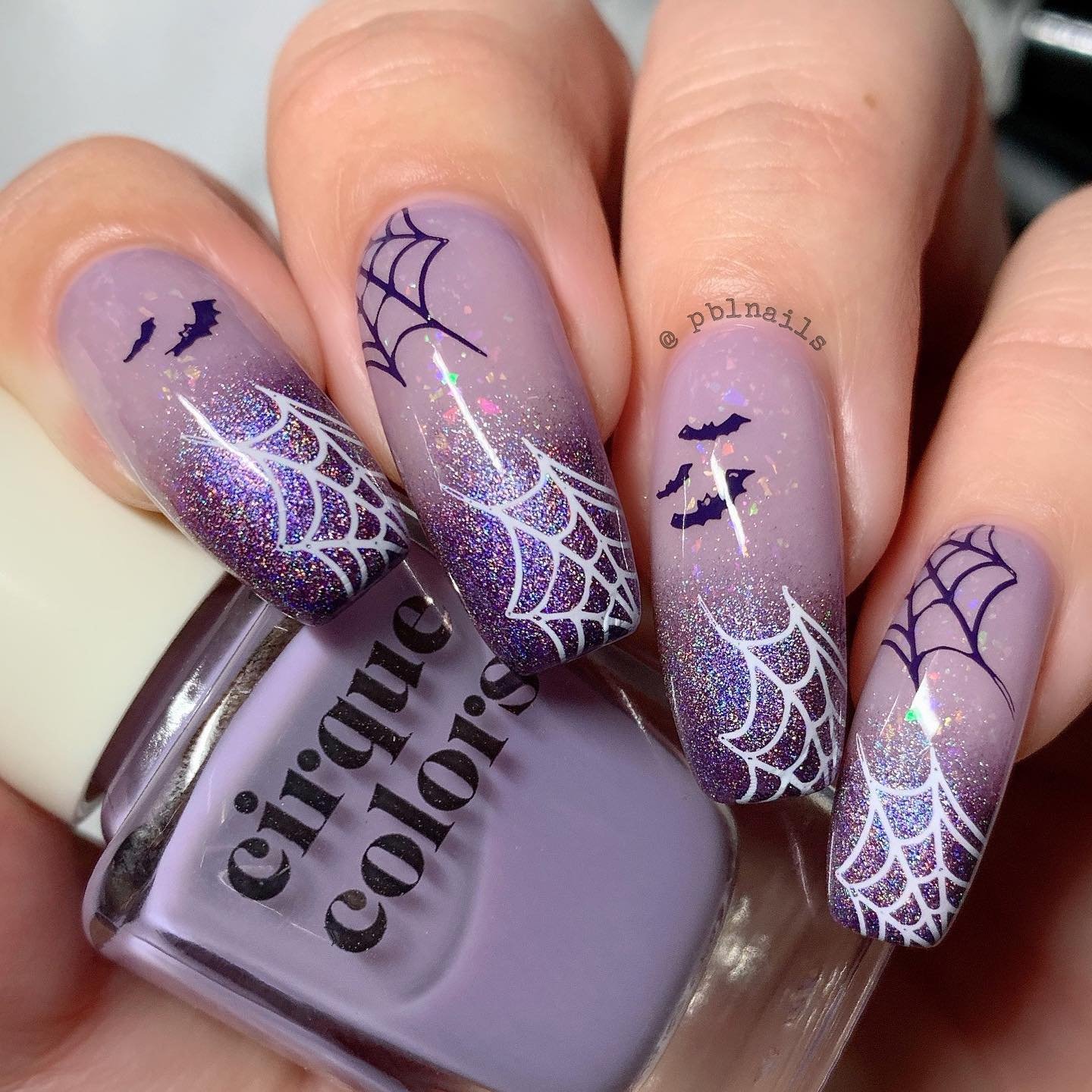 5 - Picture of Purple Halloween Nails