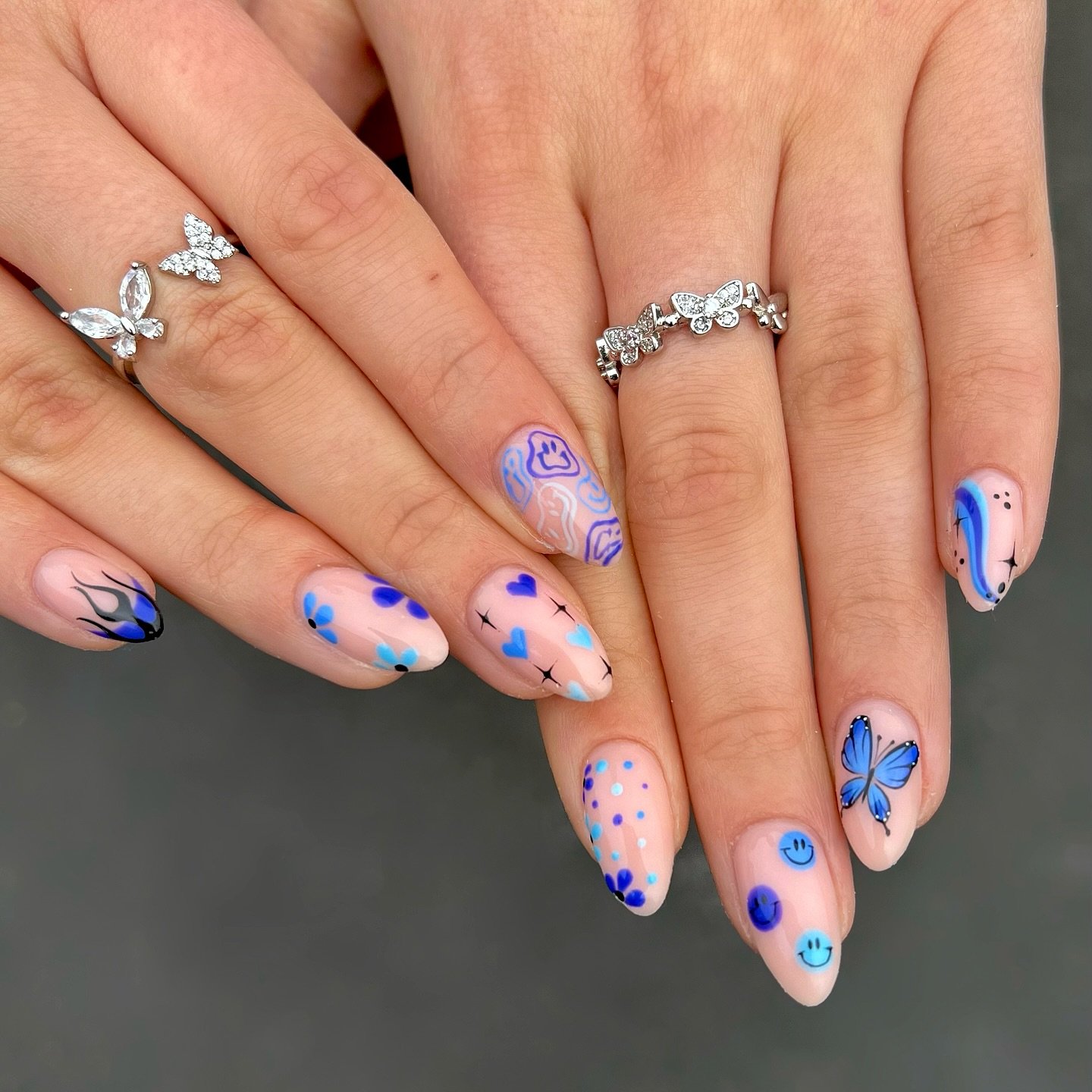 1 - Picture of Blue Nails