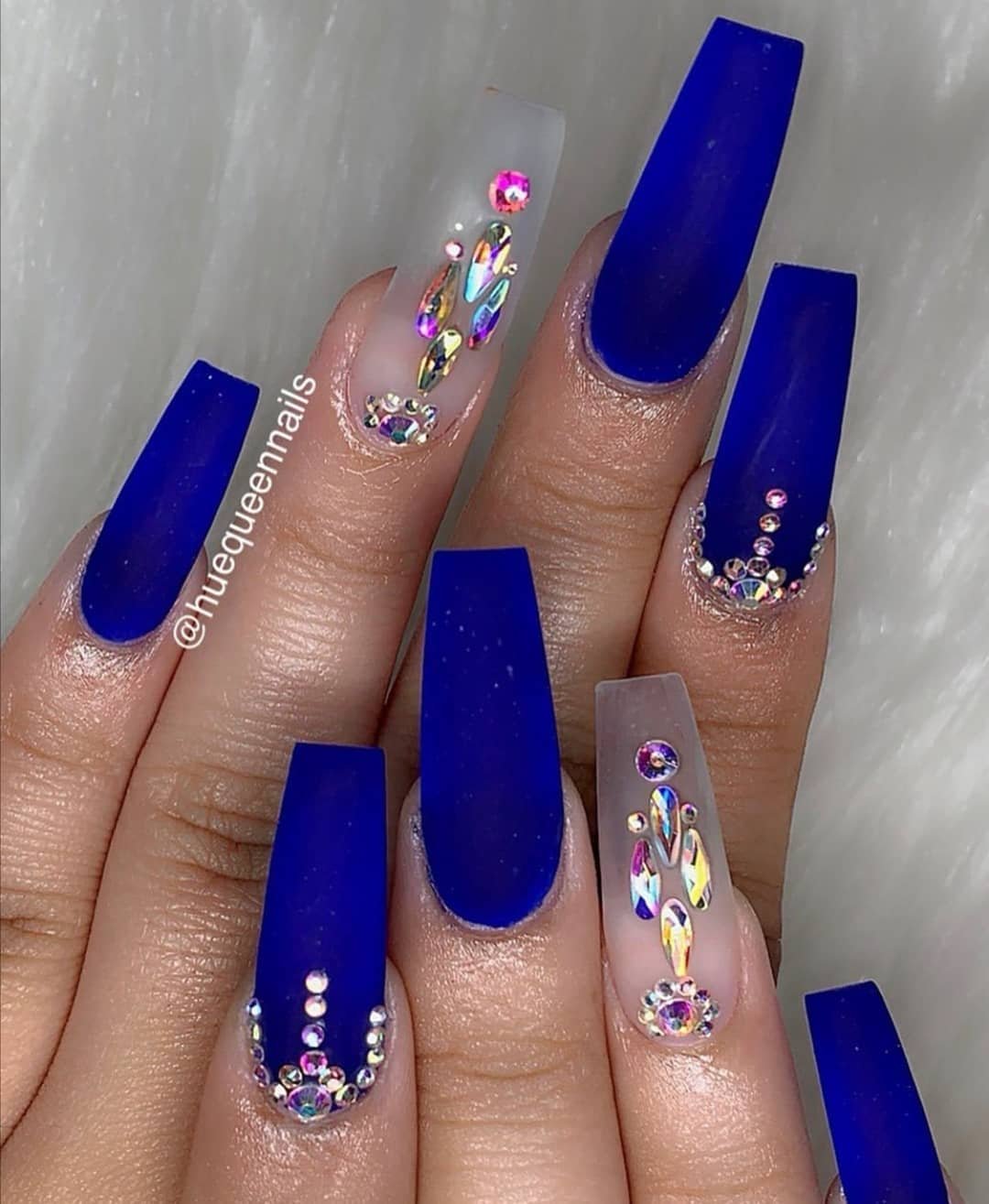 10 - Picture of Blue Nails