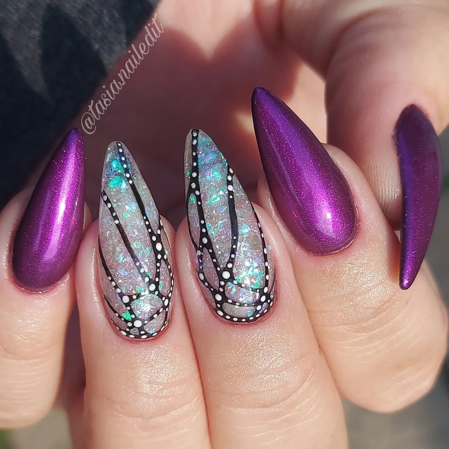 12 - Picture of Butterfly Nails