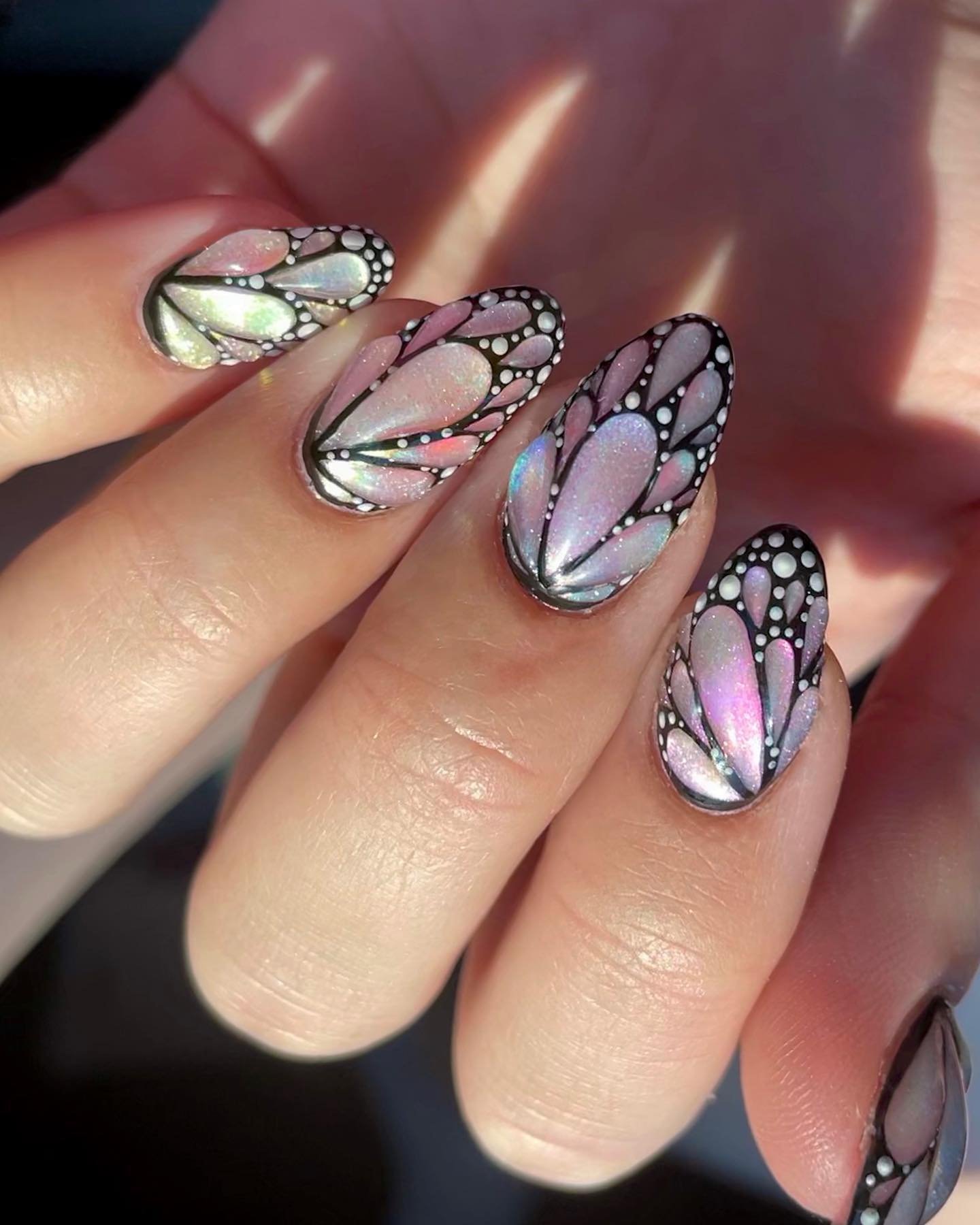 17 - Picture of Butterfly Nails