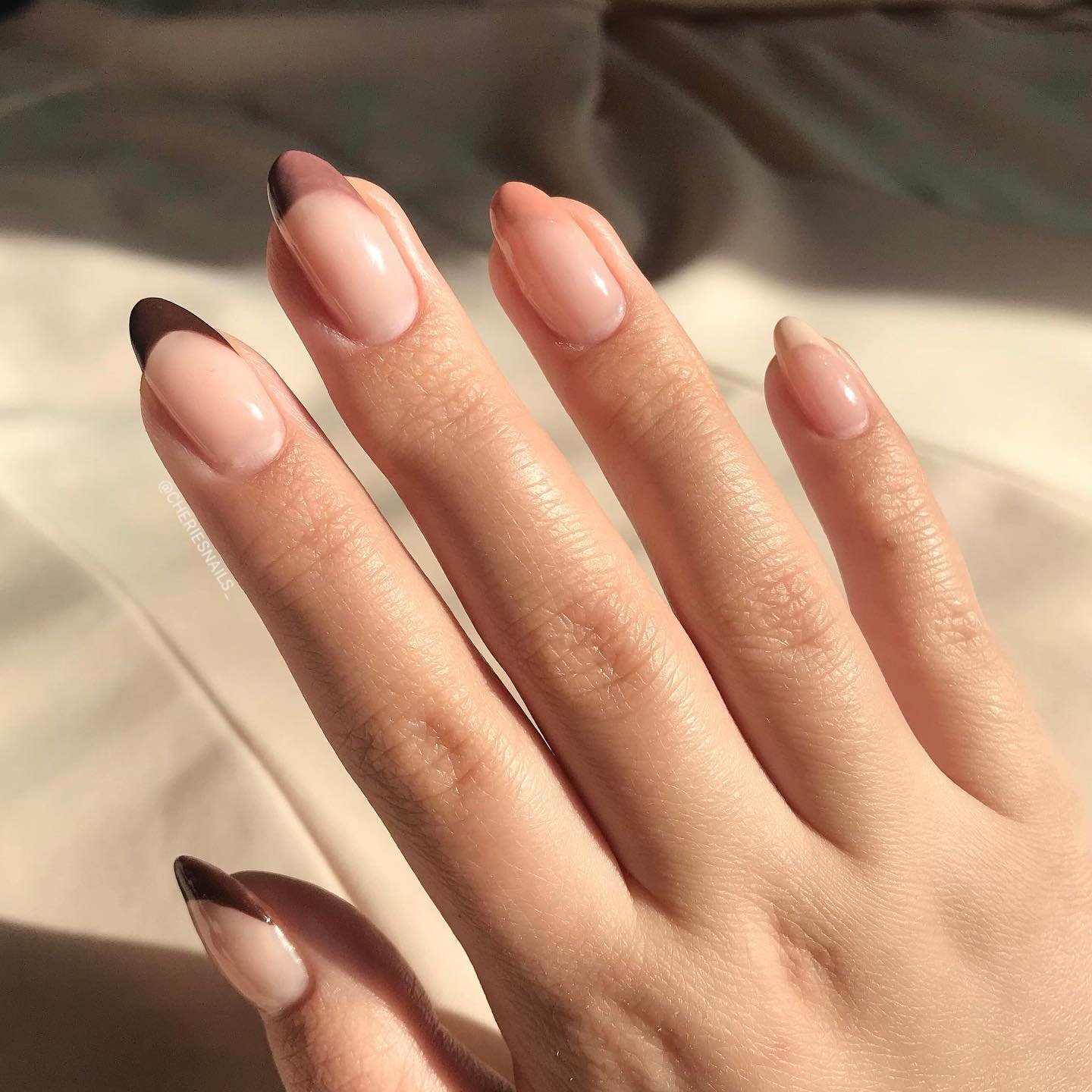 37 - Picture of French Tip Nails